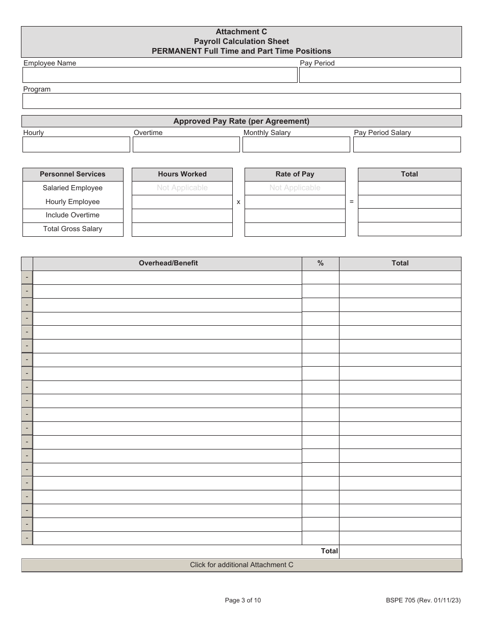 Form BSPE705 Cycle Rider Safety Claim for Reimbursement - Illinois, Page 3