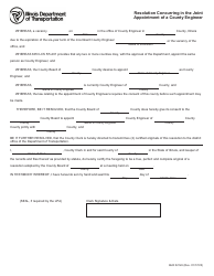 Document preview: Form BLR02124 Resolution Concurring in the Joint Appointment of a County Engineer - Illinois