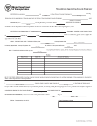 Document preview: Form BLR02122 Resolution Appointing County Engineer - Illinois