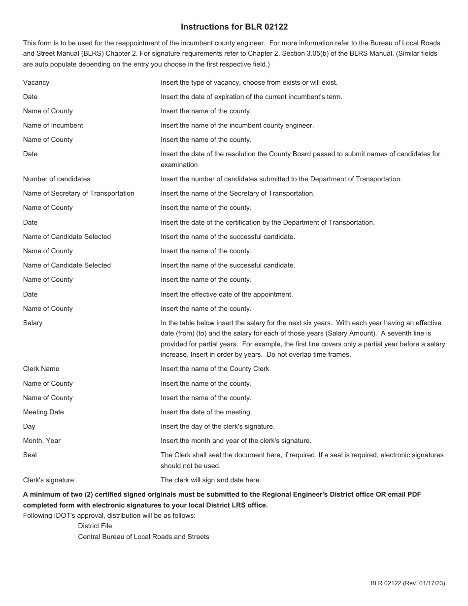 Form BLR02122 Resolution Appointing County Engineer - Illinois, Page 2