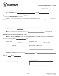 Form BLR04310 Ordinance for Municipal Census - Illinois