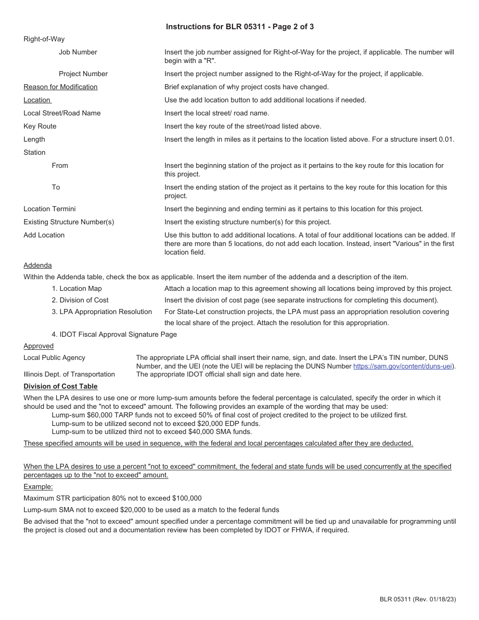 Form BLR05311 Local Public Agency Amendment - Illinois, Page 5