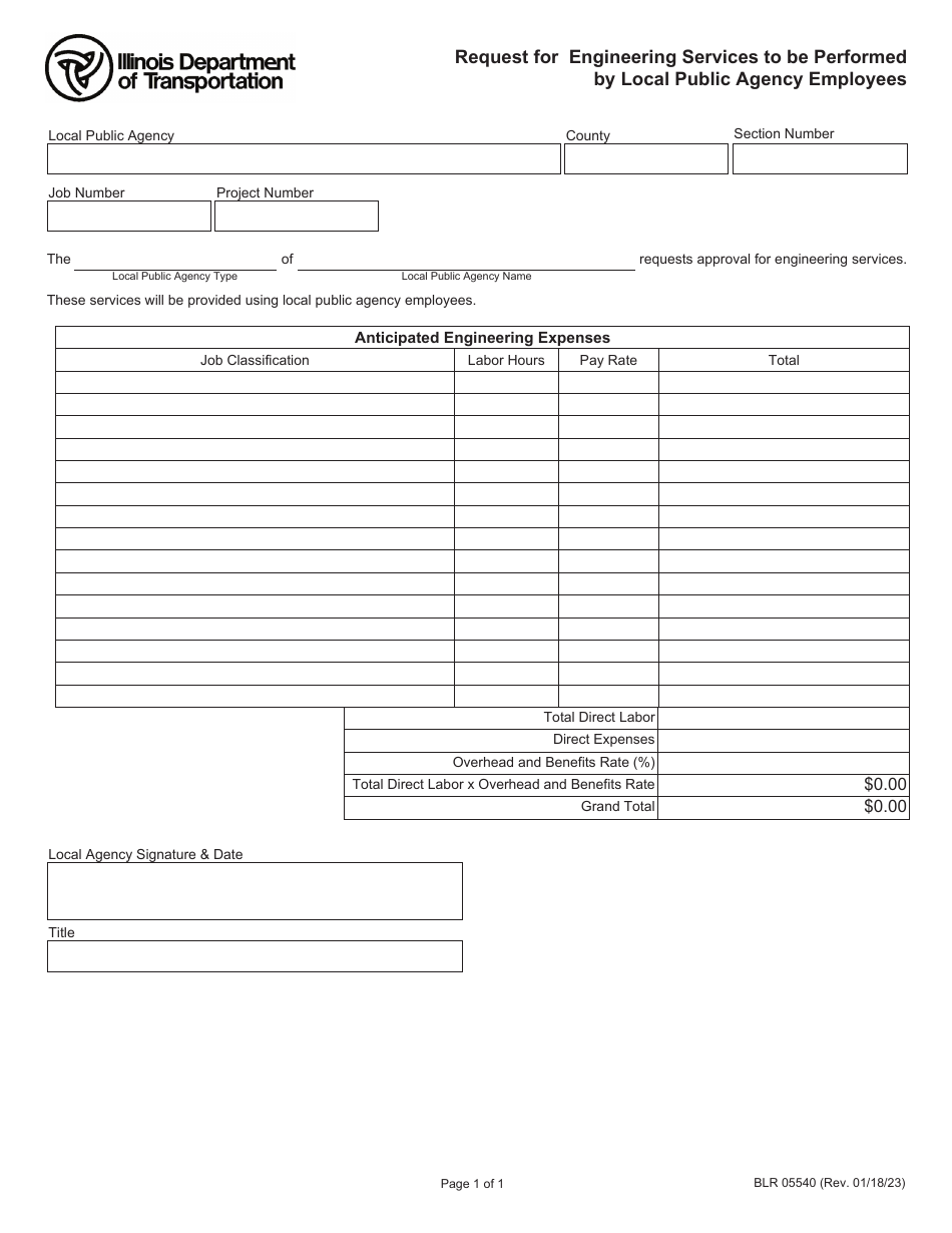 Form BLR05540 Download Fillable PDF or Fill Online Request for ...