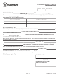 Document preview: Form BLR09113 Municipal Resolution of Intent for Special Assessment - Illinois