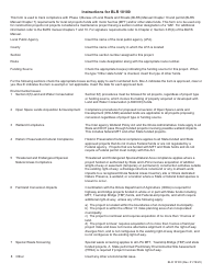 Form BLR10100 Non-federal Certification/Project Status - Illinois, Page 2
