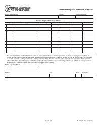 Document preview: Form BLR12241 Material Proposal Schedule of Prices - Illinois