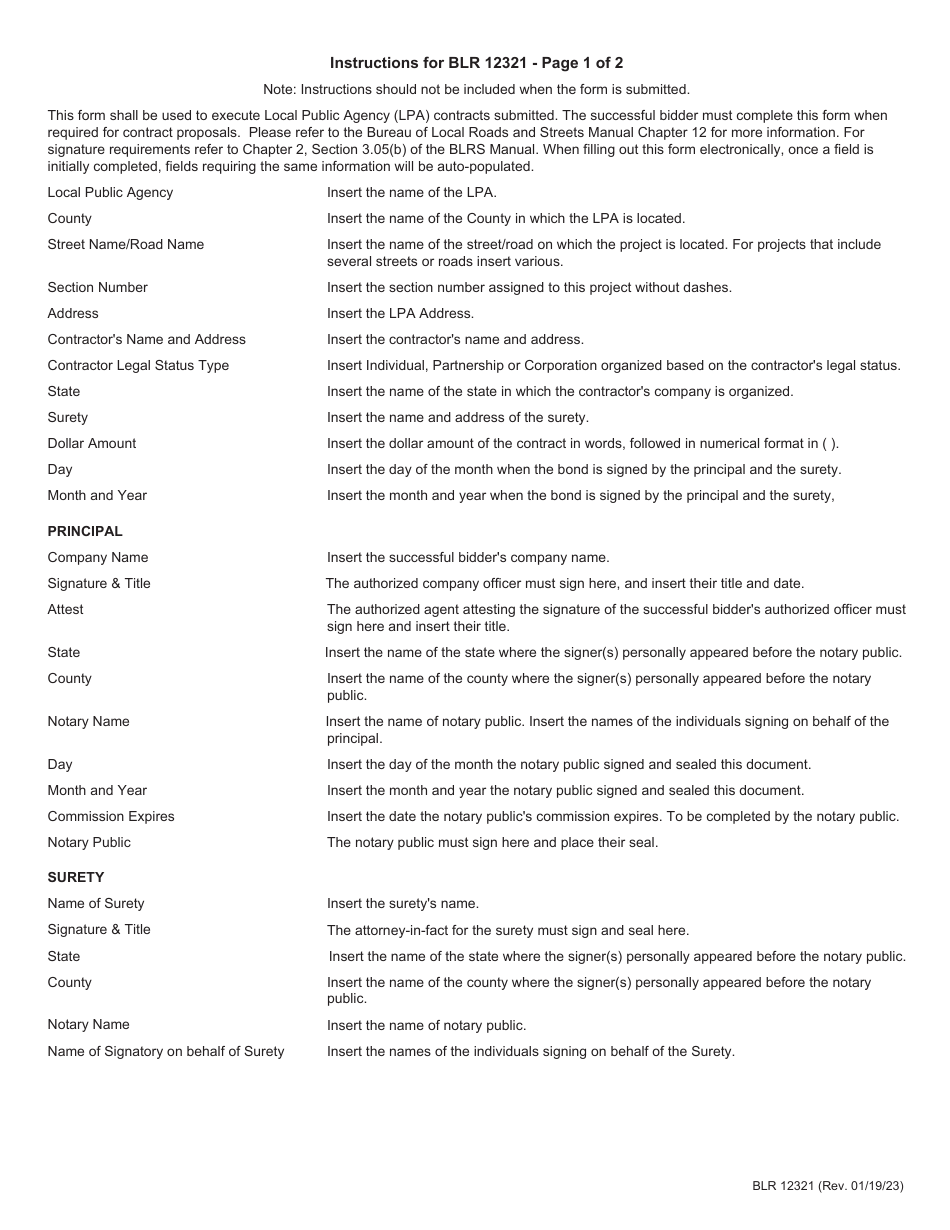 Form BLR12321 Contract Bond - Illinois, Page 3