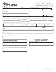 Document preview: Form BLR12330 Acceptance of Proposal to Furnish Materials and Approval of Award - Illinois