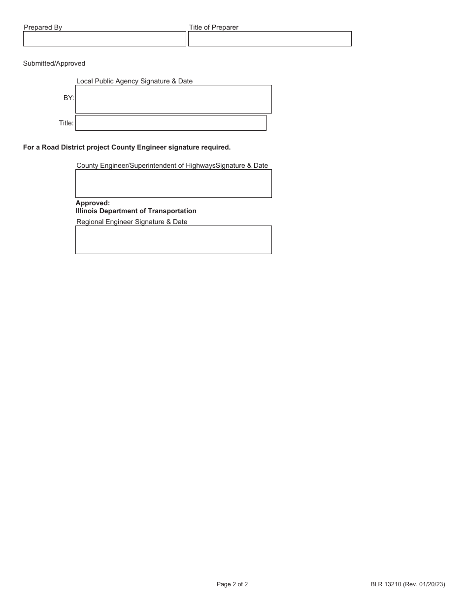 Form BLR13210 Request for Approval of Change of Plans - Illinois, Page 2