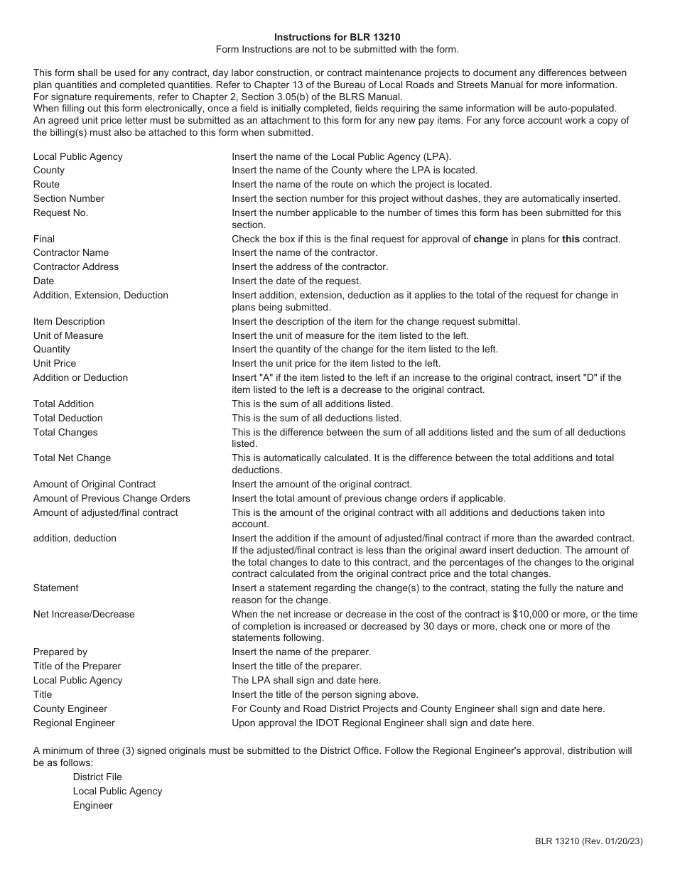 Form BLR13210 Request for Approval of Change of Plans - Illinois, Page 3