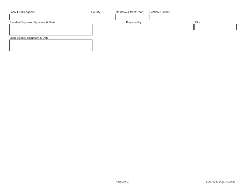 Form BLR13230 Engineers Payment Estimate - Illinois, Page 2