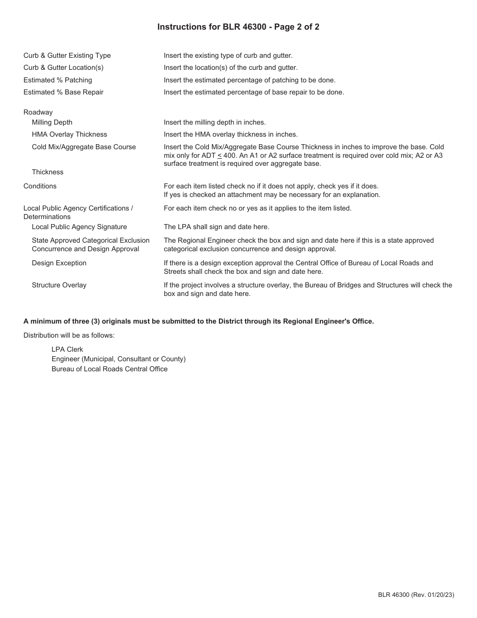 Form BLR46300 Local Public Agency Functional or Structural Overlay Approval - Illinois, Page 4