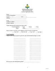 Document preview: Vendor Application for Farmers - Mississippi, 2023