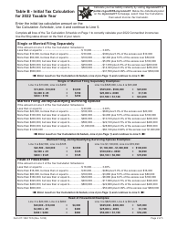Form CT-1040 TCS Tax Calculation Schedule - Connecticut, Page 2