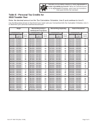 Form CT-1040 TCS Tax Calculation Schedule - Connecticut, Page 5