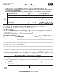 Document preview: Form CT-1127 Application for Extension of Time for Payment of Income Tax - Connecticut, 2022