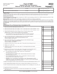 Document preview: Form CT-8801 Credit for Prior Year Connecticut Minimum Tax for Individuals, Trusts, and Estates - Connecticut, 2022