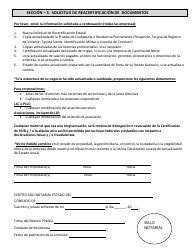 Solicitud De Recertificacion Estatal - North Carolina (Spanish), Page 2