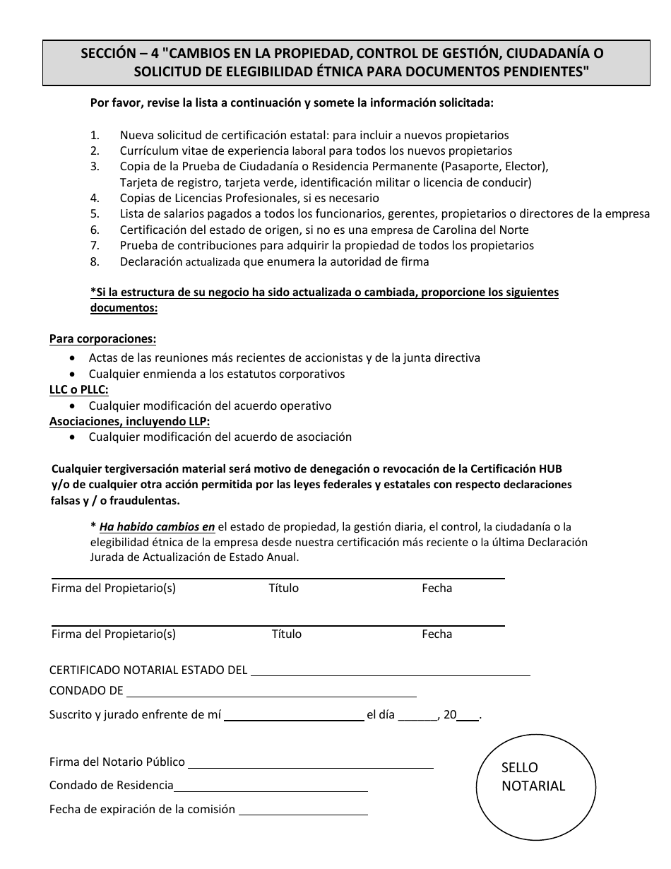 Solicitud De Recertificacion Estatal - North Carolina (Spanish), Page 3