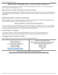 Form SSA-1199-OP69 Direct Deposit Sign-Up Form (Colombia), Page 2