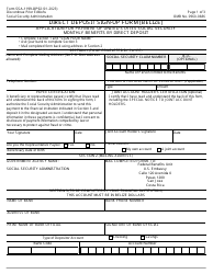 Form SSA-1199-OP92 Direct Deposit Sign-Up Form (Belize)