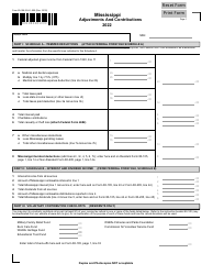 Form 80-108 Mississippi Adjustments and Contributions - Mississippi