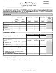 Form 80-160 Mississippi Tax Credit for Income Tax Paid to One or More Other States - Mississippi
