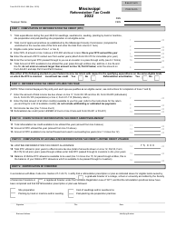 Form 80-315 Mississippi Reforestation Tax Credit - Mississippi
