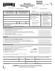 Document preview: Form 81-110 Mississippi Fiduciary Income Tax Return (For Estates and Trusts) - Mississippi