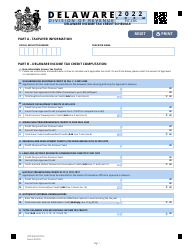 Form PIT-CRS Delaware Income Tax Credit Schedule - Delaware