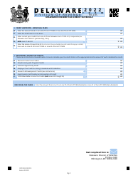 Form PIT-CRS Delaware Income Tax Credit Schedule - Delaware, Page 2