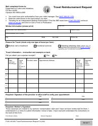 Document preview: Form F245-145-000 Travel Reimbursement Request - Washington