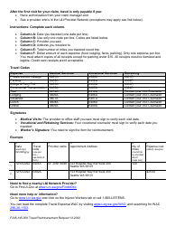 Form F245-145-000 Travel Reimbursement Request - Washington, Page 2