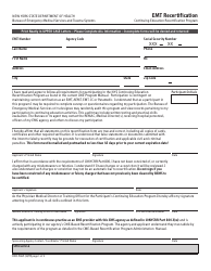 Document preview: Form DOH-5065 Emt Recertification - New York