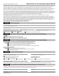 Form DOH-5003 Medical Orders for Life-Sustaining Treatment (Molst) - New York
