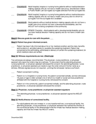 Checklist #1 Adult Patients With Medical Decision-Making Capacity (Any Setting) - New York, Page 2