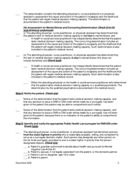 Checklist #5: Adult Patients Without Medical Decision-Making Capacity Who Do Not Have a Health Care Proxy, and Do Not Have a Developmental Disability and the Molst Form Is Being Completed in the Community - New York, Page 2