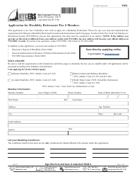 Form F602 Application for Disability Retirement Tier 2 Members - New York City