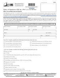 Form F254 Notice of Intention to File for a Tier 3, 4, 6 or 22-year Plan Vested Retirement Benefit - New York City