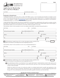Form F101 Application for Membership - Tier 1 and Tier 2 Members - New York City, Page 2