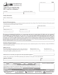 Form F101 Application for Membership - Tier 1 and Tier 2 Members - New York City, Page 3