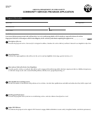 Form CSO-2145 Community Services Program Application - Arizona