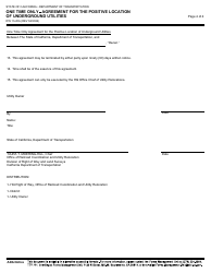 Form RW13-20A One Time Only - Agreement for the Positive Location of Underground Utilities - California, Page 4