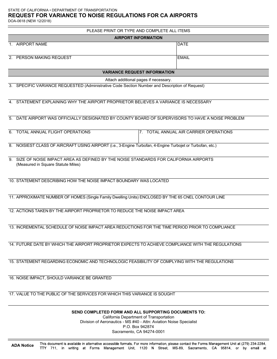 Form DOA-0618 - Fill Out, Sign Online and Download Fillable PDF ...