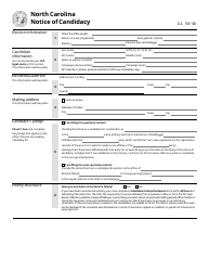 Notice of Candidacy - North Carolina