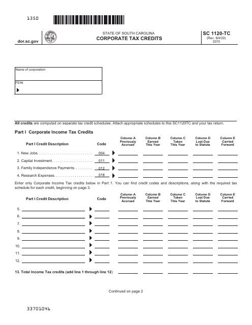 Form SC1120-TC  Printable Pdf