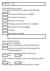 Form N5 Claim Form for Possession of Property (Large Print) - United Kingdom, Page 4