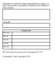 Form N5 Claim Form for Possession of Property (Large Print) - United Kingdom, Page 6