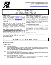 Document preview: Lot Line Adjustment Application - With Williamson Act - Stanislaus County, California