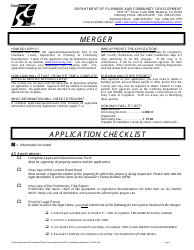 Merger Application - Stanislaus County, California